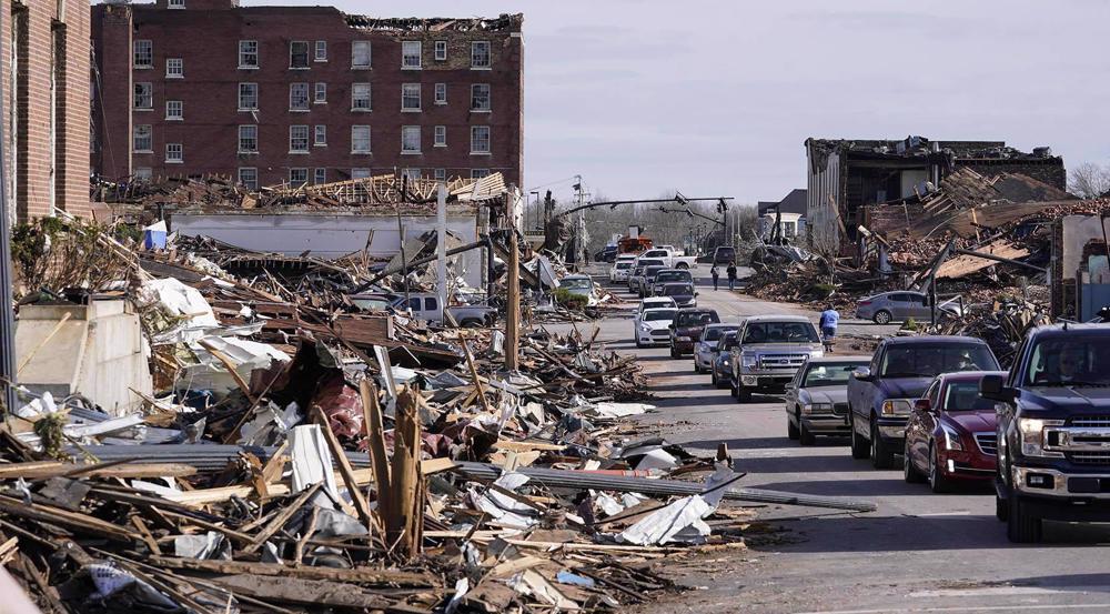 Driving through Kentucky after tornadoes leave trail of devastation