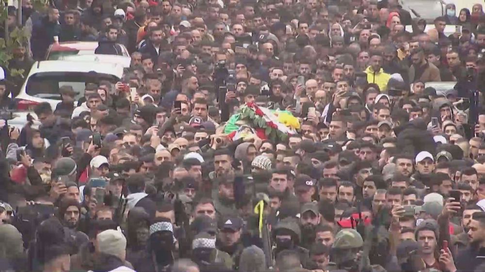 Palestinians hold funeral for man killed in Israeli raid