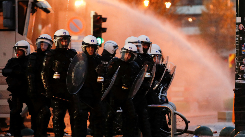 Belgian police fire teargas, water cannon on COVID-19 protesters