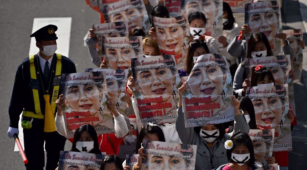 Thousands march in central Tokyo to protest Myanmar coup