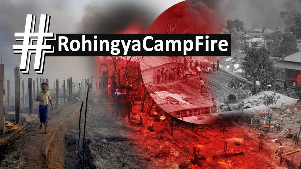 Rohingya camp fire