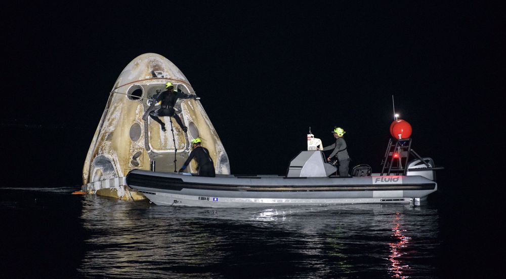 ISS astronauts splash down off Florida on SpaceX craft