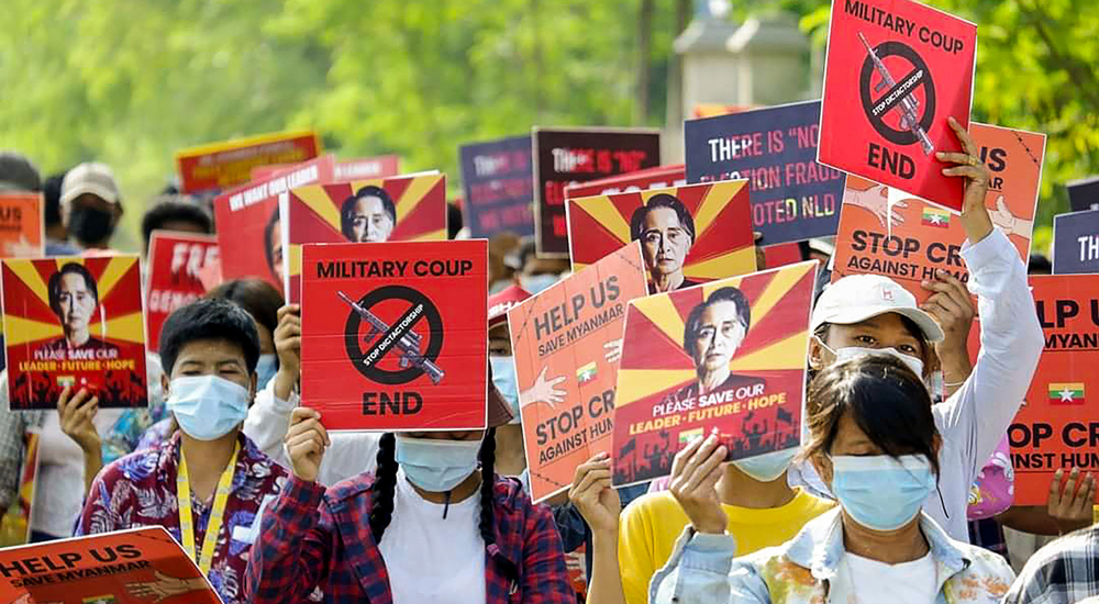 Myanmar's junta dissolves ousted leader Suu Kyi's party