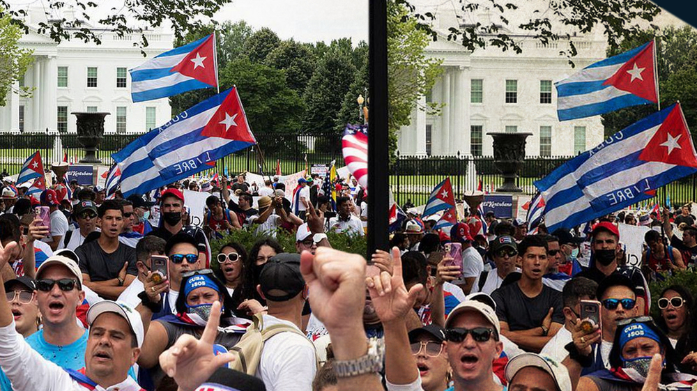 Cuban-Americans call for ending blockade amid dueling DC protests