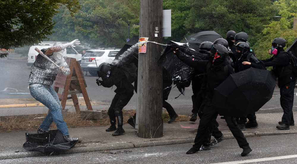 Shooting erupts as US far-right, far-left groups clash in Portland