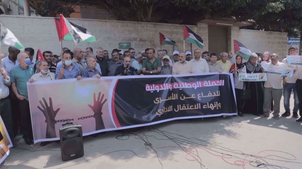 Palestinians protest Israel’s illegal administrative detention policy