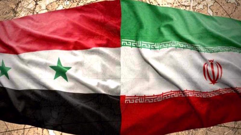 iran syria flags