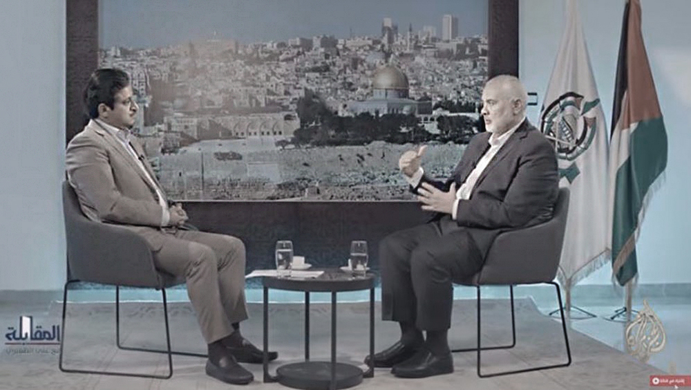 Haniyeh: Hamas not fighting ‘a proxy war,’ merely battling on Palestinian land