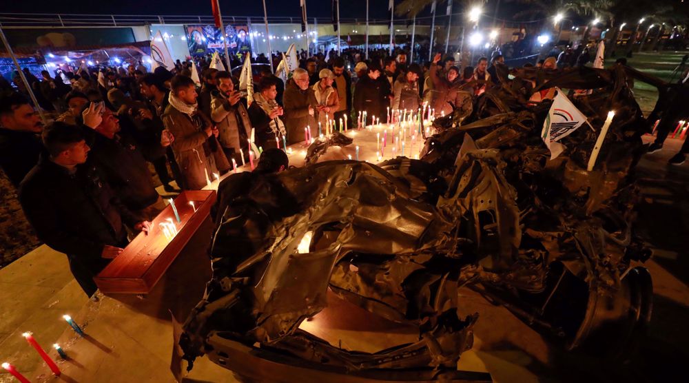 Baghdad candle-lit vigil honors Iran’s General Soleimani, Iraq’s al-Muhandis