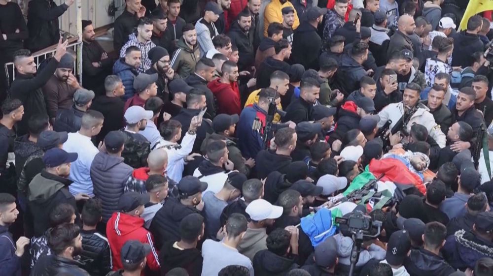 Palestinians attend funeral of man killed by Israeli army