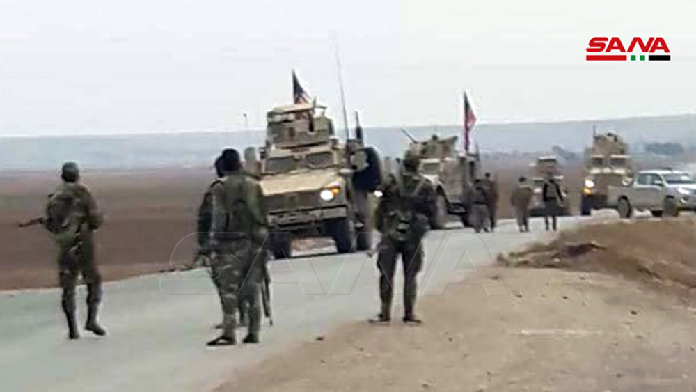 Syrian government troops block US military convoy in northeast