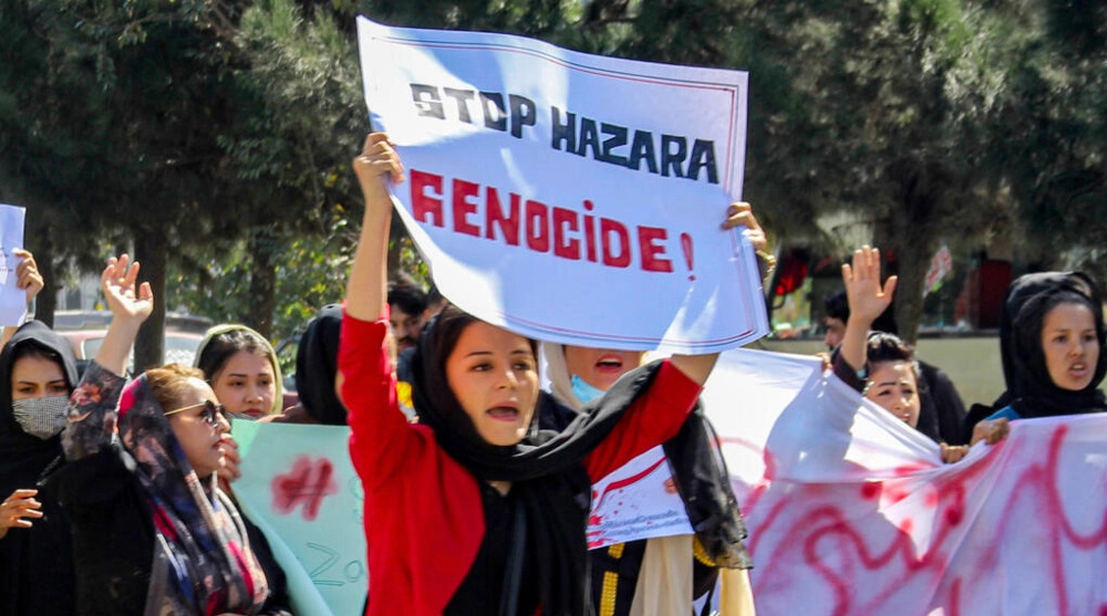 Afghan women chant 'stop Hazara genocide' after Kabul bombing