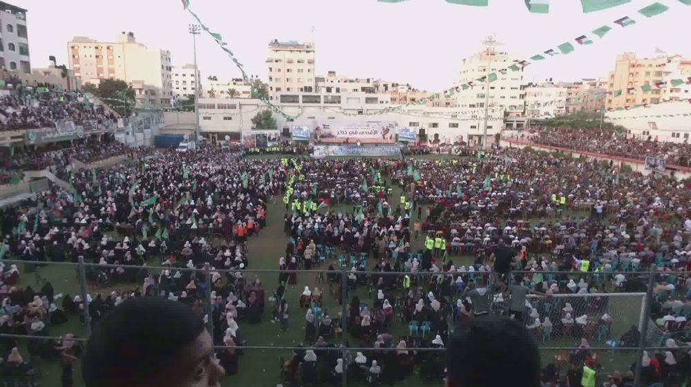 Gaza demonstrators voice support for al-Aqsa Mosque, al-Quds