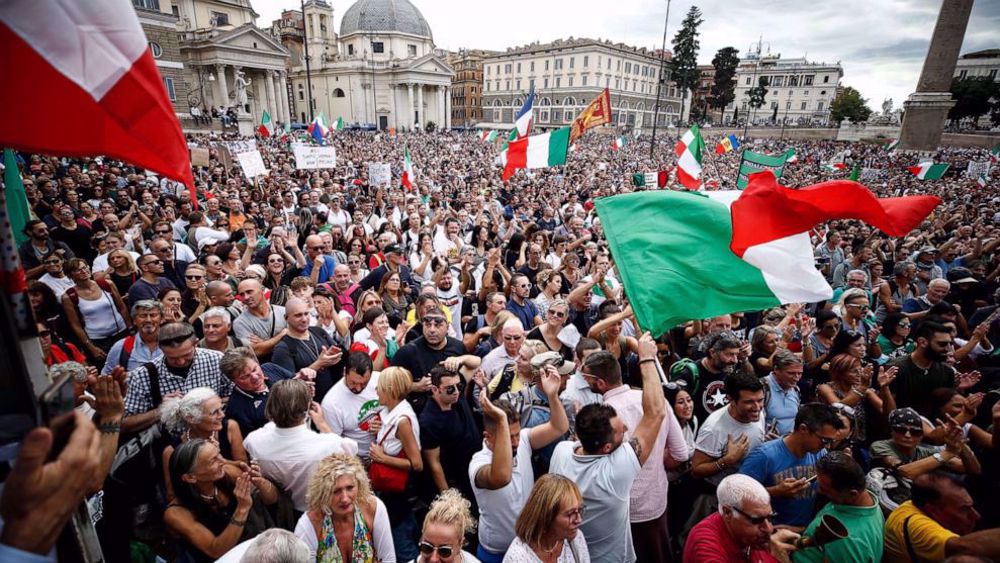 Italians take to streets for anti-government protests