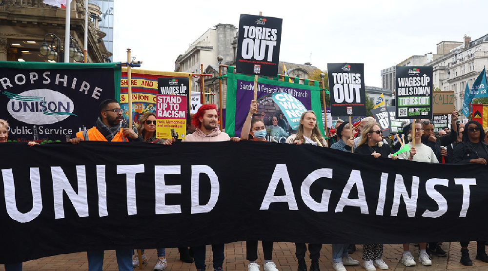 UK protesters want conservative govt. out