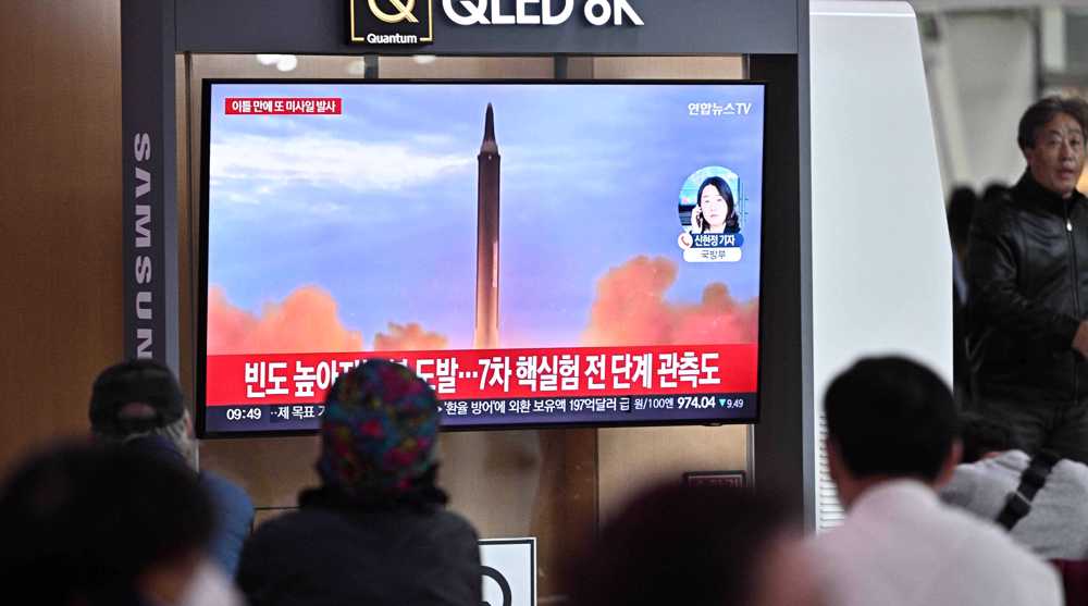 North Korea fires ballistic missiles after US carrier deployment