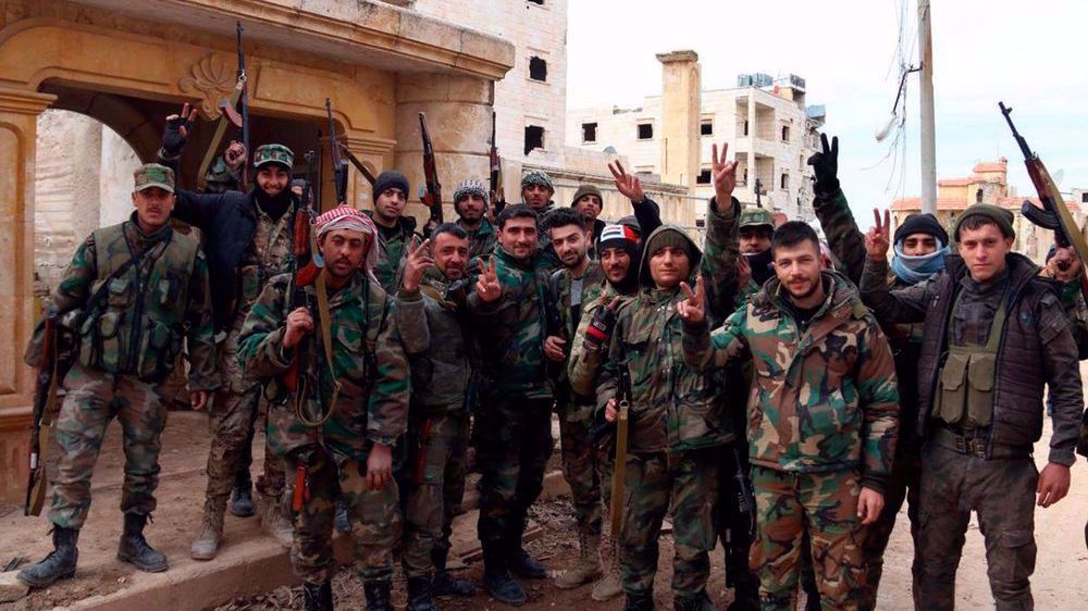 Syrian army troops-Aleppo