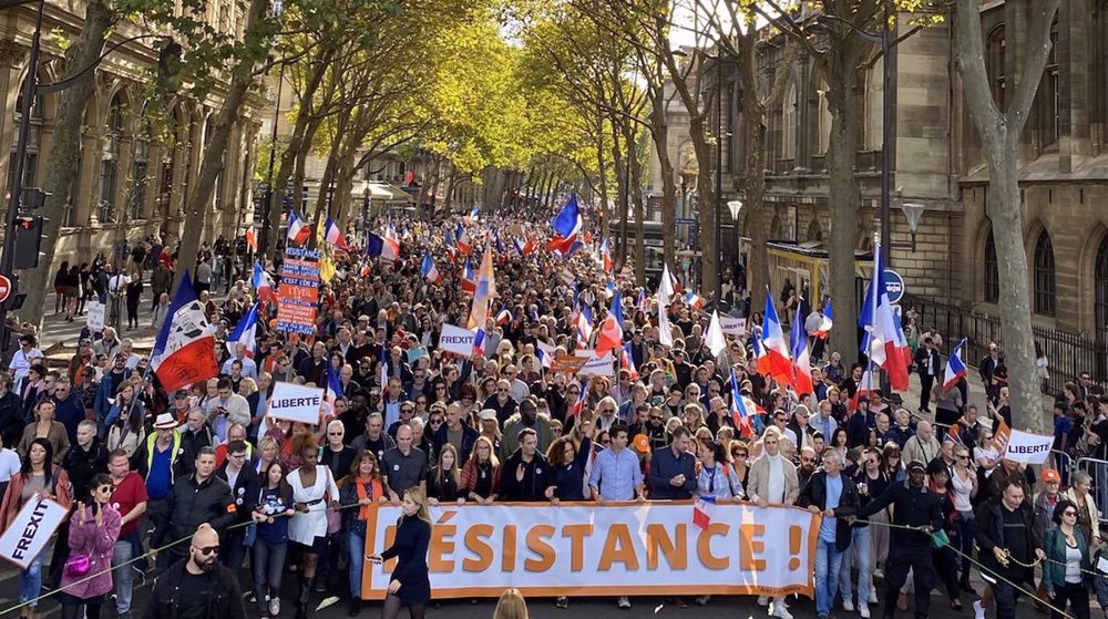 Paris protesters call on France to leave NATO as energy crisis deepens 