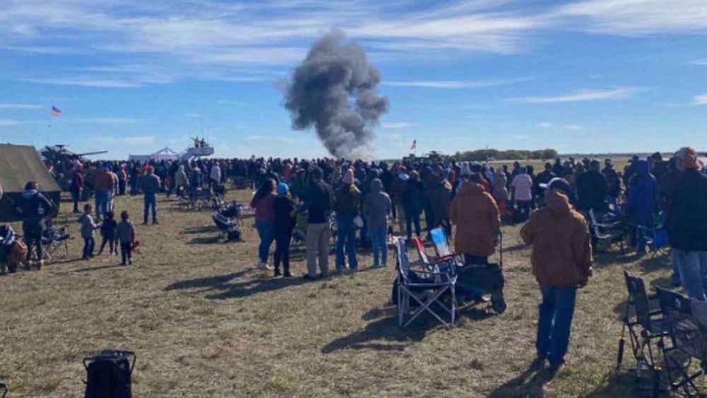 Two planes collide at Dallas air show in Texas, US 