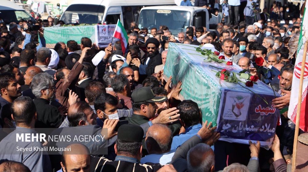 Funeral held for martyrs of Khuzestan terror attack