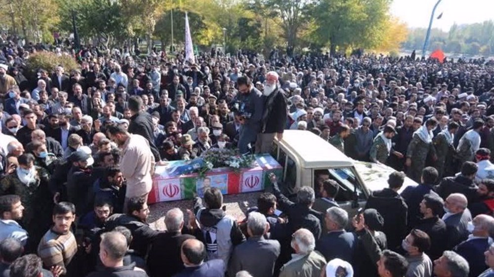 Mass funeral held in Iran's Isfahan for three security forces killed in riots