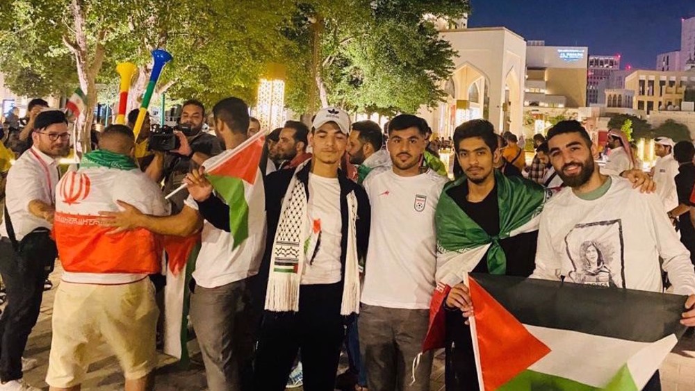 Palestinians-Iranians-Football fans
