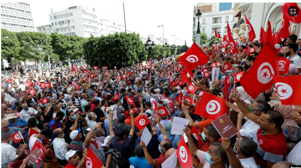 Tunisians protest against president ahead of parliamentary polls