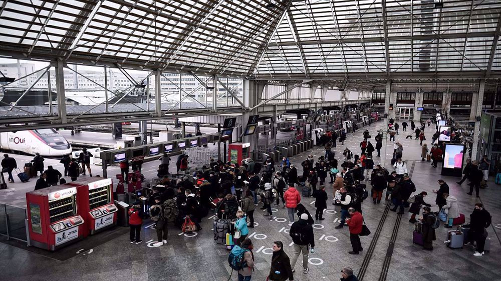 French passengers stranded as railway workers go on strike nationwide