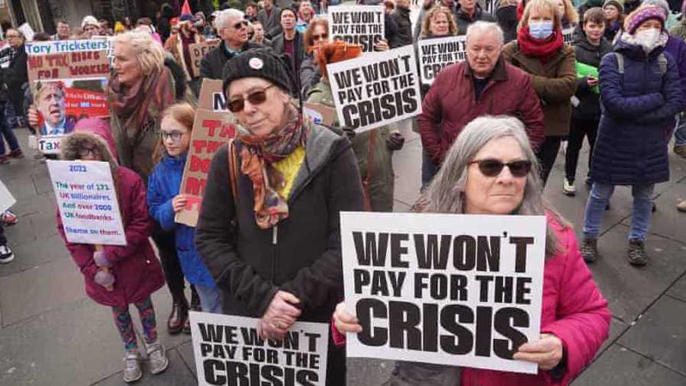 Hundreds protest across UK, demand govt. action to tackle rising cost of living