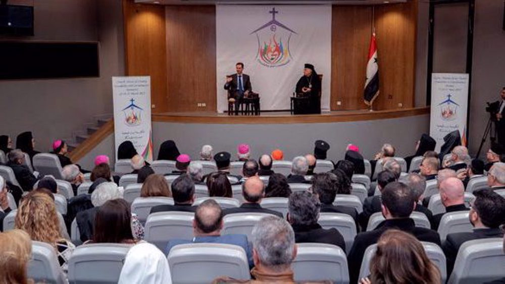President Assad: Israel seeks to displace Christians across region