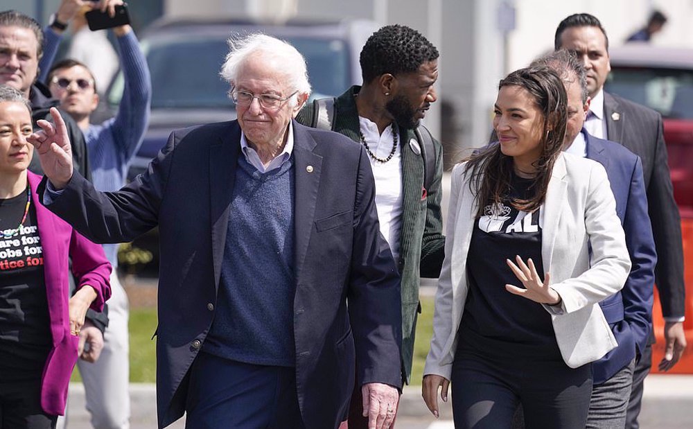 'Just the beginning': Sanders, Ocasio-Cortez rally with Amazon union workers