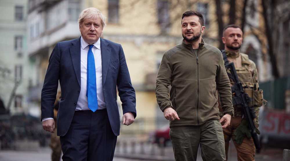 UK's Johnson promises to shower Ukraine with military, financial aid