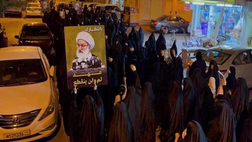 Hundreds of Bahrainis rally in solidarity with top Shia cleric