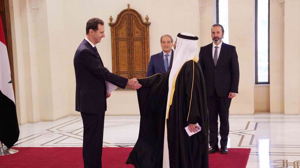 Syrian president Assad receives credentials from Bahrain ambassador 
