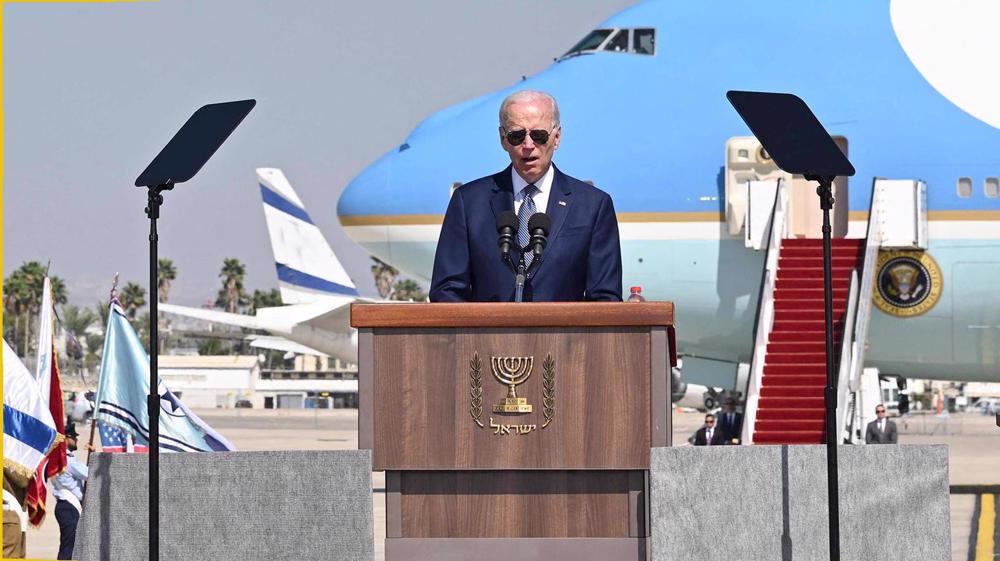 Palestinians protest Biden’s visit to occupied territories