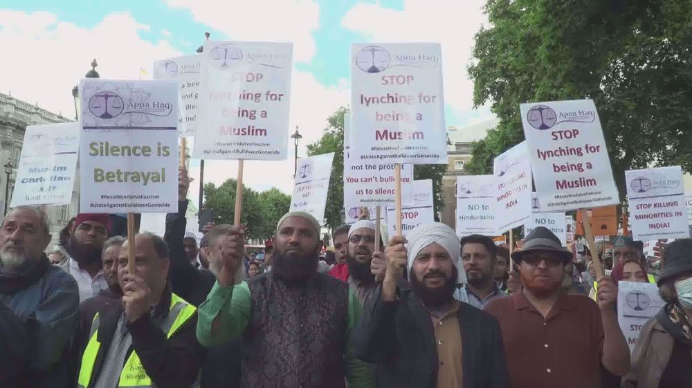 British, Indians rally in London to condemn anti-Muslim violence in India