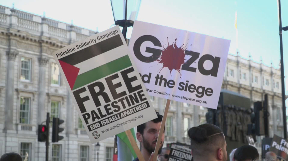 Pro-Palestine activists in UK urge govt. to introduce anti-Israel sanctions