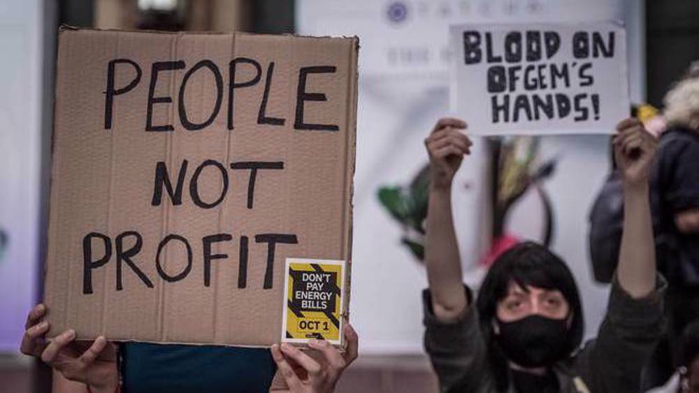 British protest outside Ofgem HQ after dramatic rise in energy bills 