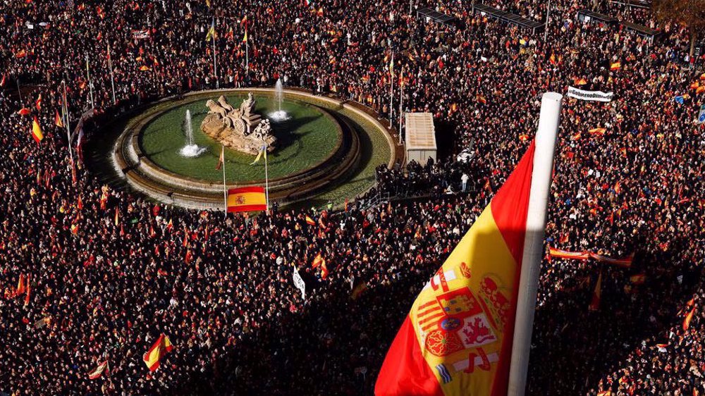 Thousands rally against Spain’s central govt. in Madrid 