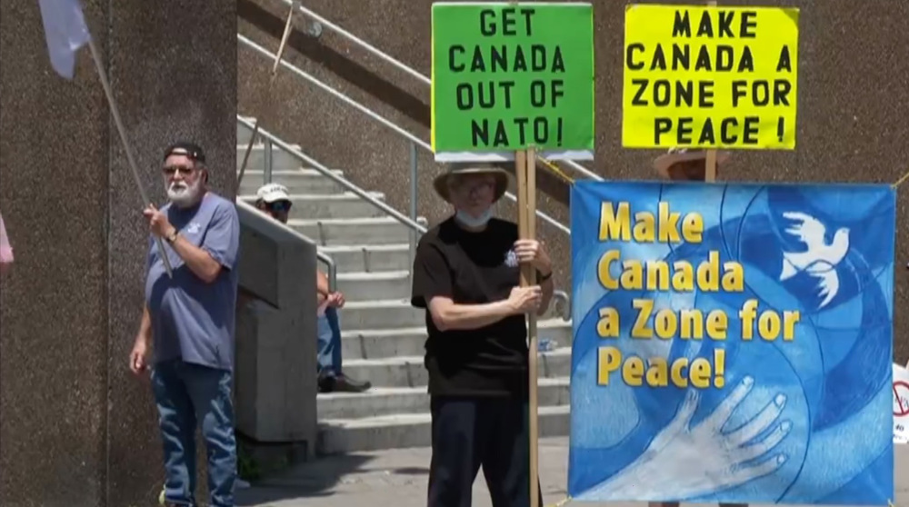 Canadian protesters call for withdrawal from NATO amid 'proxy war' in Ukraine