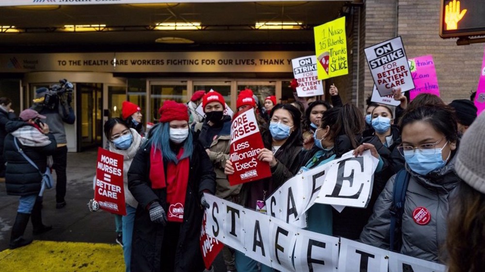  Des milliers d'infirmières en grève à New York