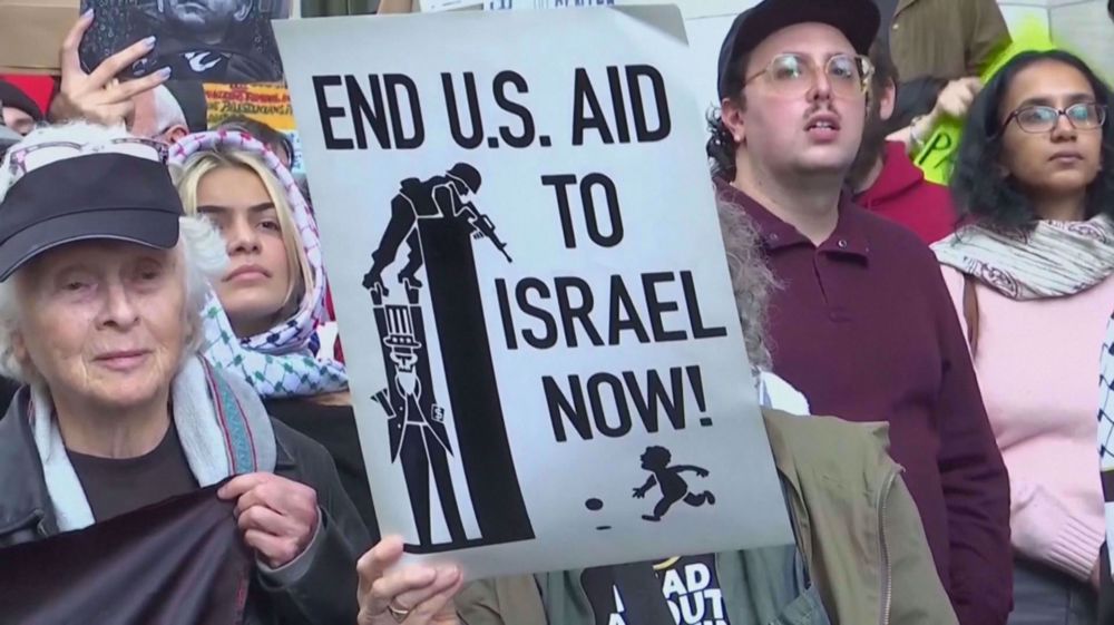 'Stop Genocide' - Pro-Palestinian rally near Empire State Building
