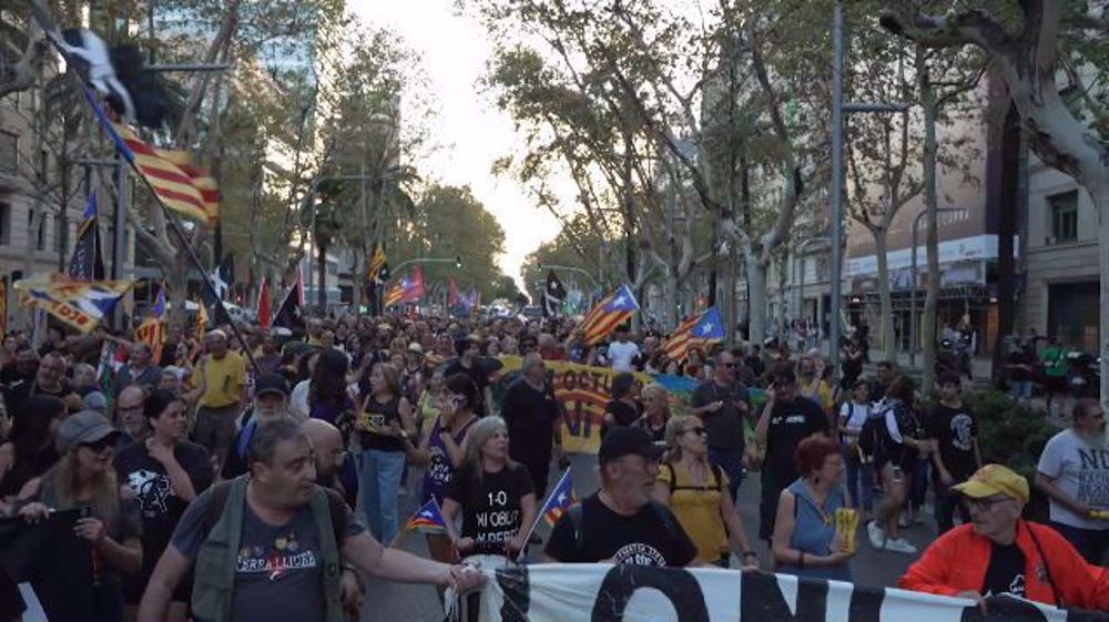 Catalans march in Barcelona on 6th anniversary of independence referendum