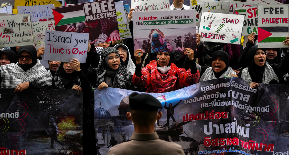 Hundreds converge in Bangkok to protest against Israel