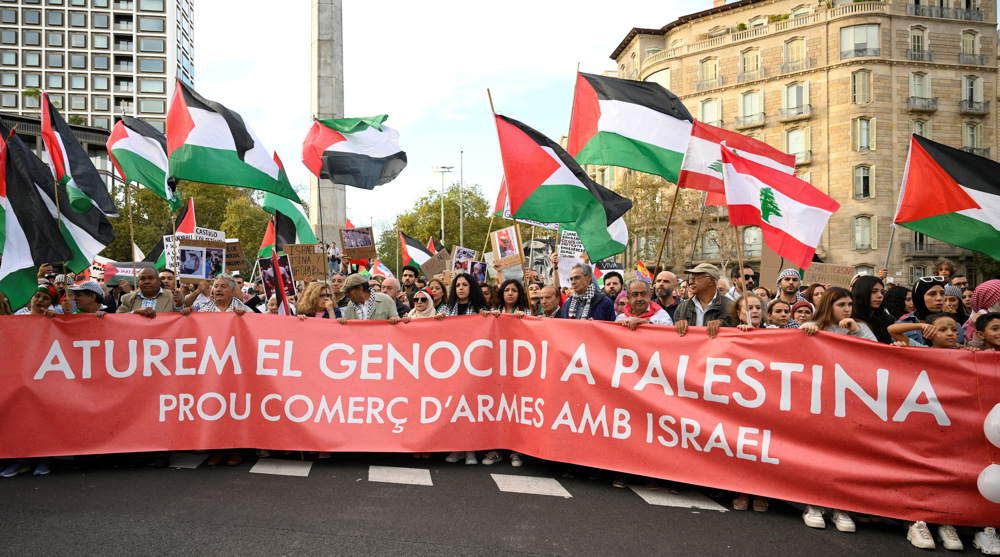 Thousands of people join nationwide strike for Palestine in Barcelona