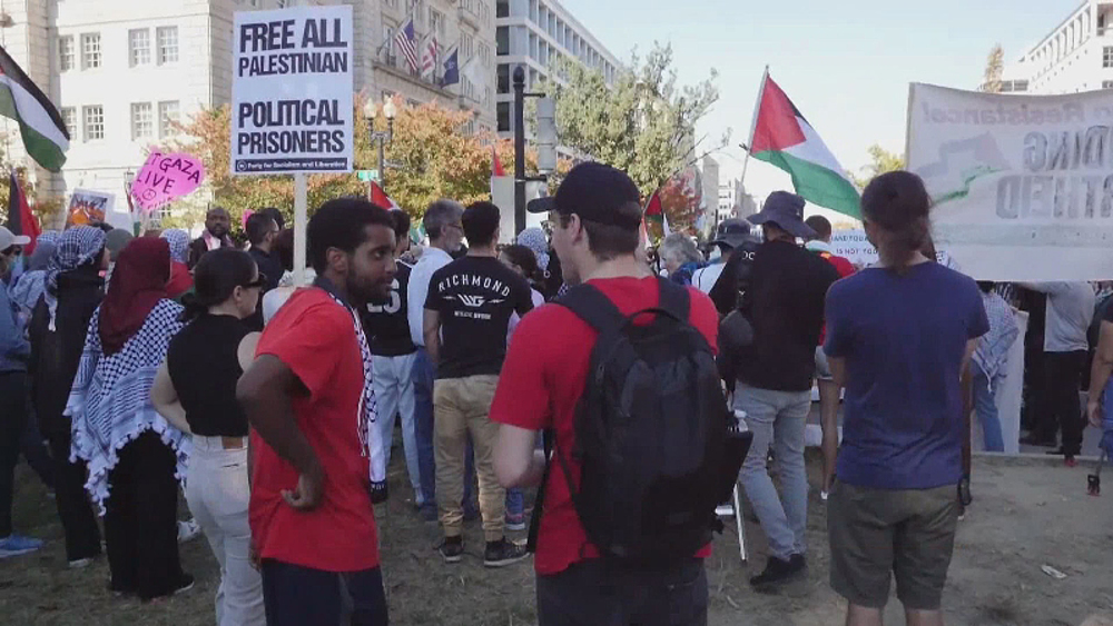 Pro-Palestinian rally held in front of White House