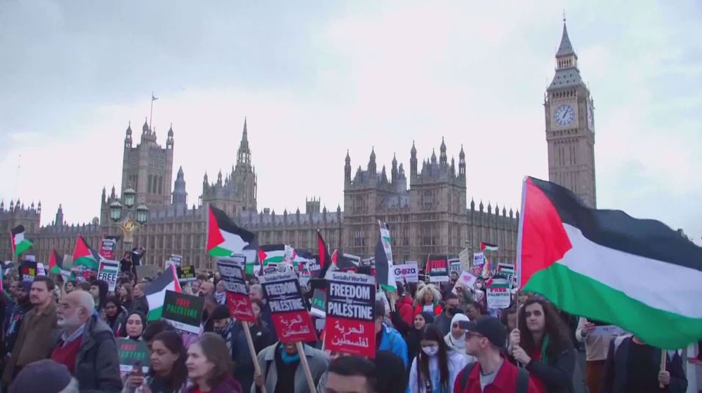 Pro-Palestine protest in London calls for Israeli aggression to stop