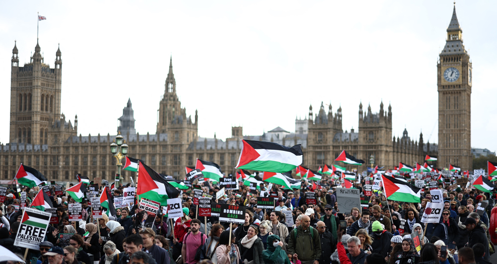 London protest calls for Israeli aggression in Gaza to cease immediately