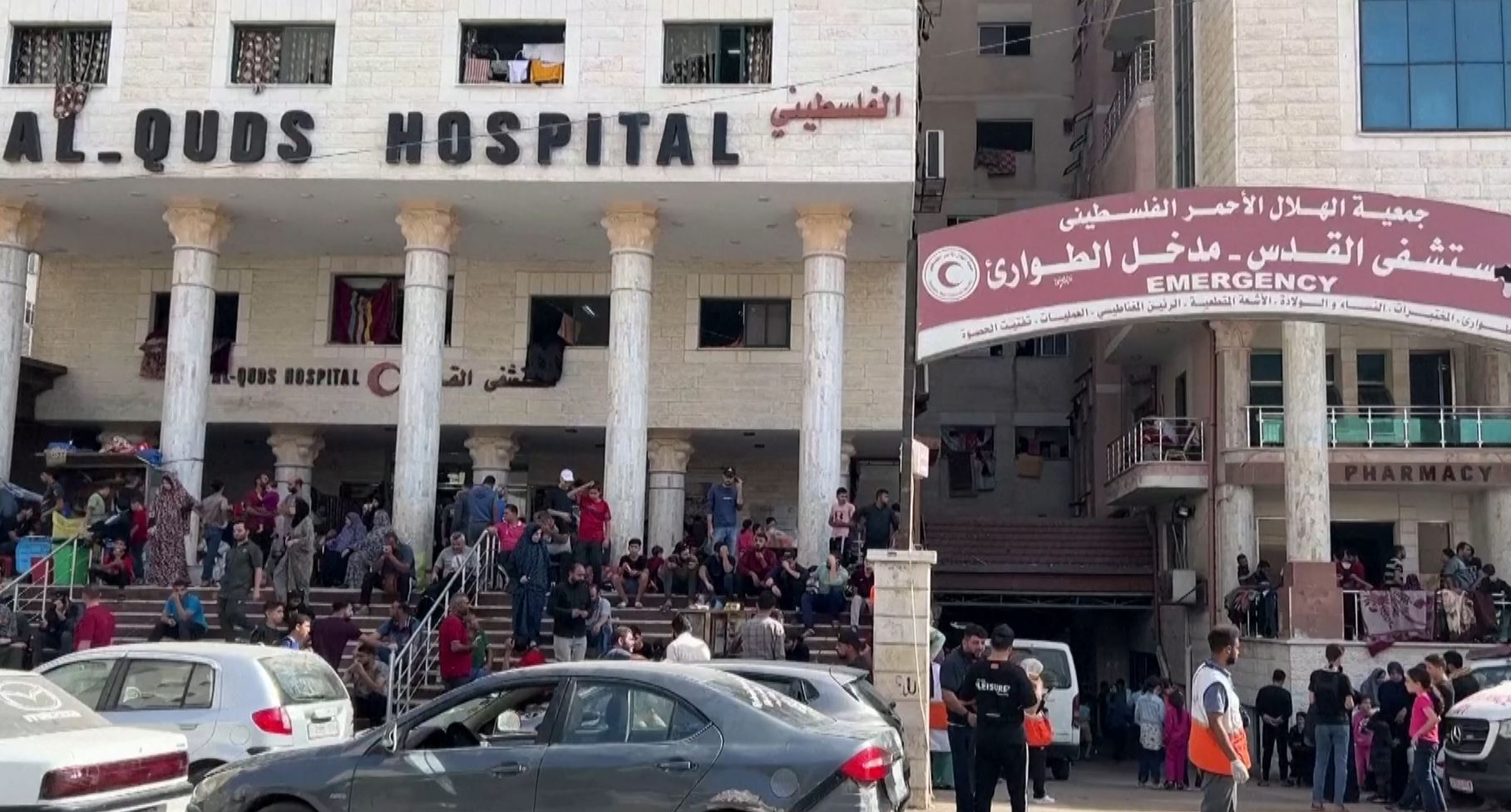 Israeli war machine targets area near Gaza’s Al-Quds Hospital