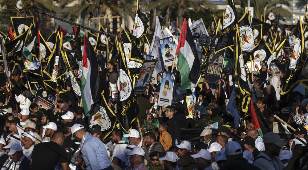 Islamic Jihad holds a mass rally in Gaza